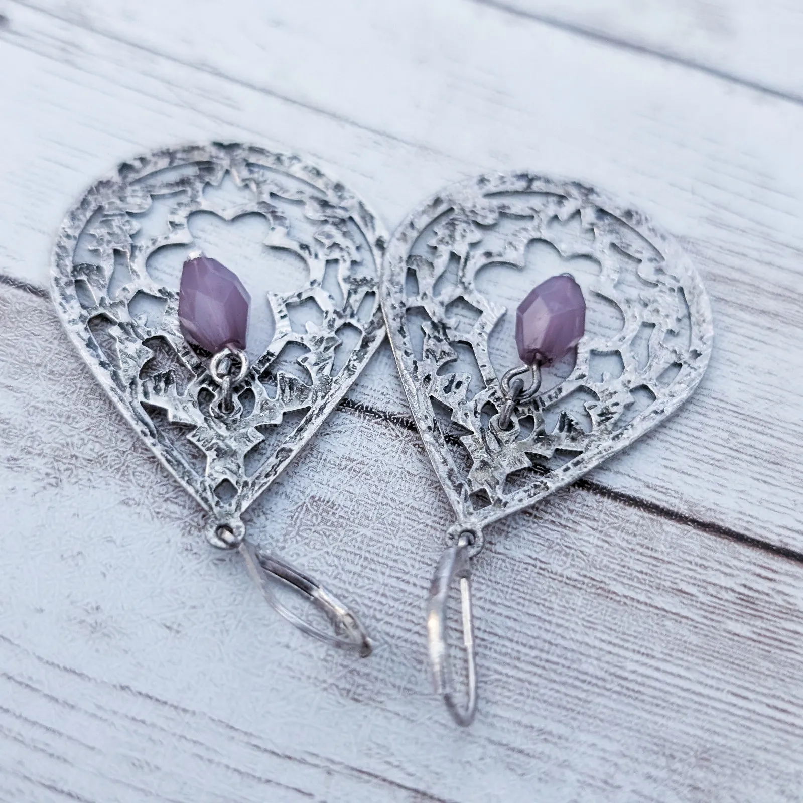 Large Dangle Earrings Pierced Ears - Image 4