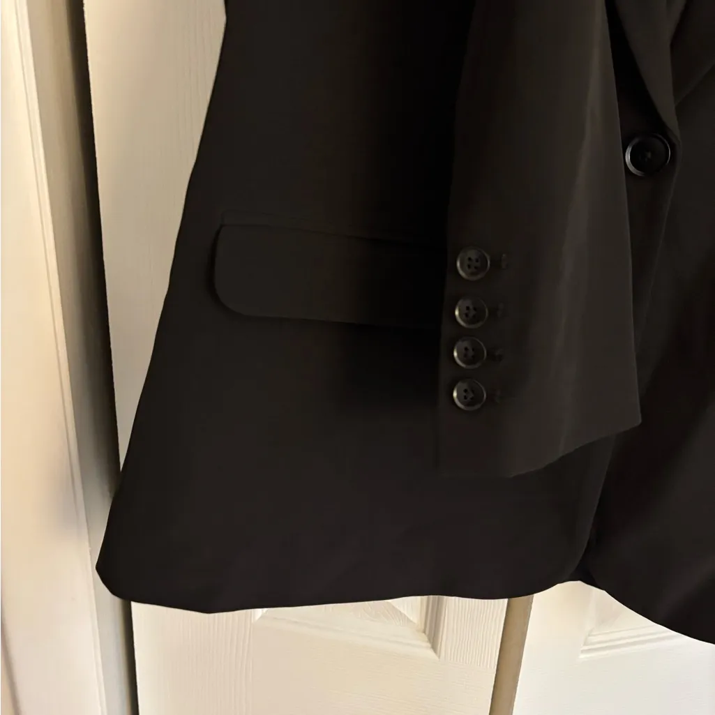 Vince Camuto Black Single-Button Blazer $100 OFF MSRP Size Medium NWT Classic! - Image 4