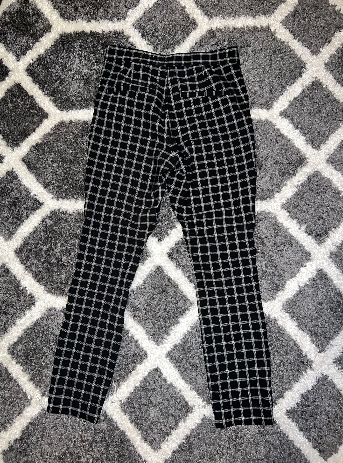 Hollister Black And White Plaid Pants - Image 3