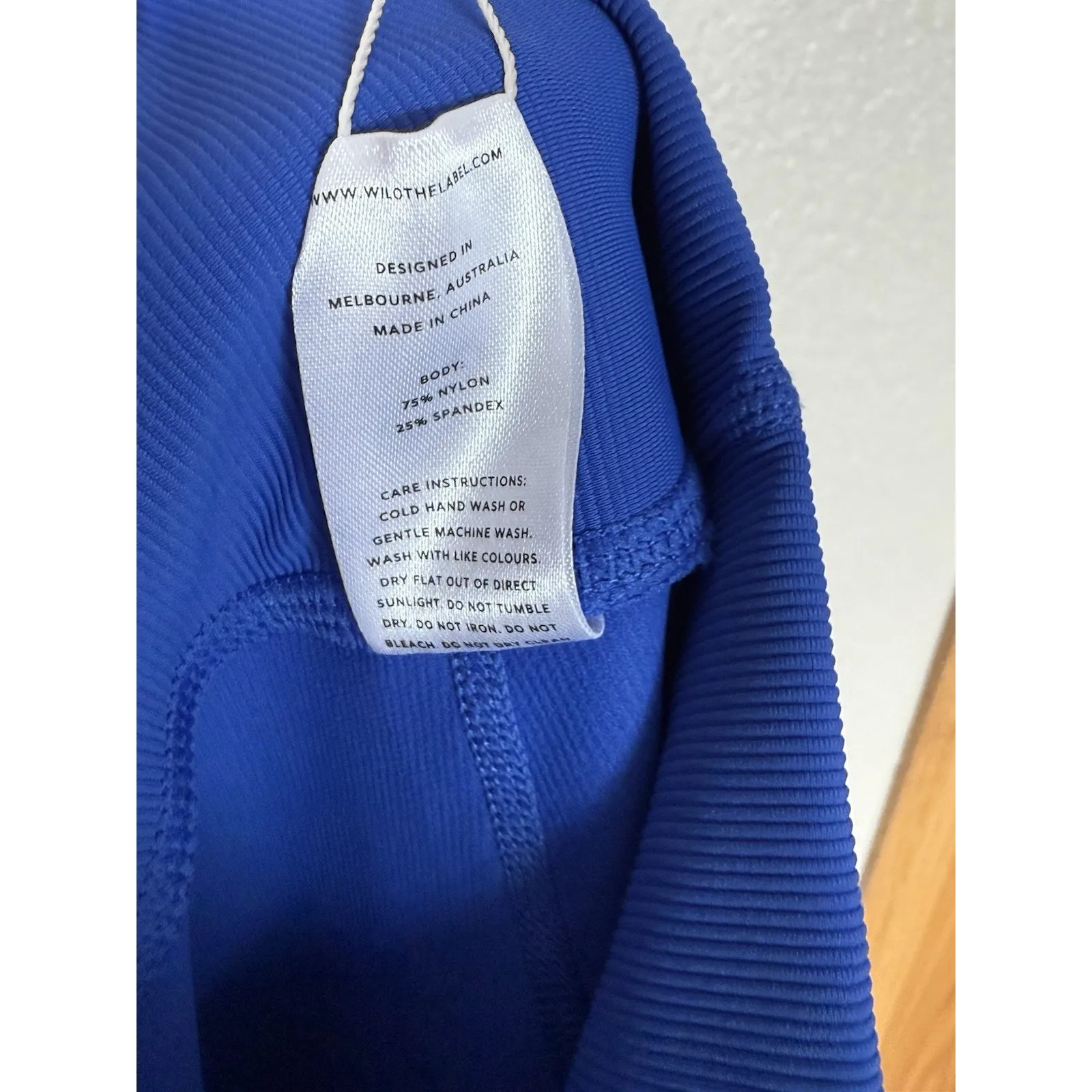 Wilo The Label Ribbed Color Block 7/8 Leggings XS Blue Red - Image 4