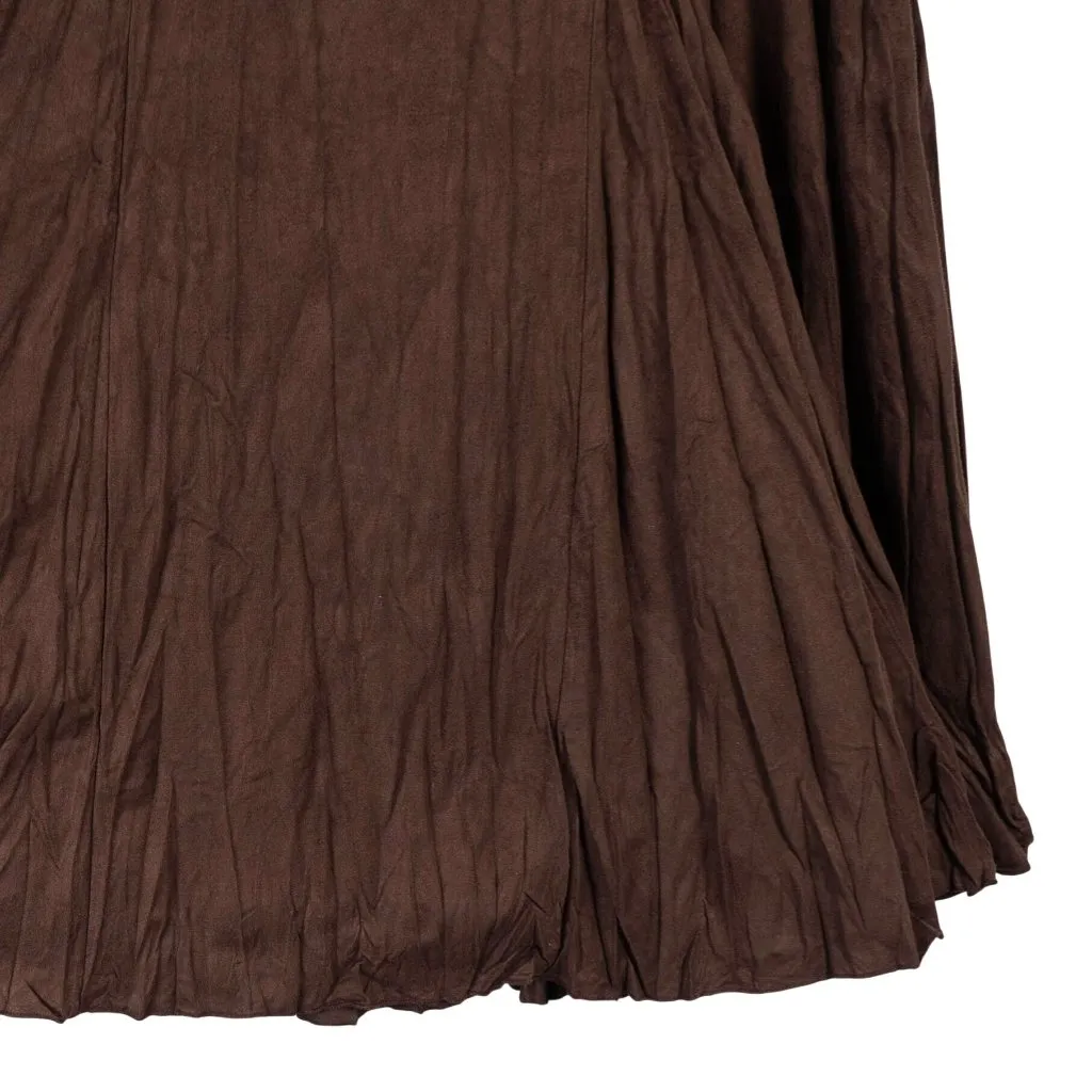 Cato Vegan Leather Midi Skirt M NEW Brown Boho Fairy Festival Whimsigoth Prairie - Image 5