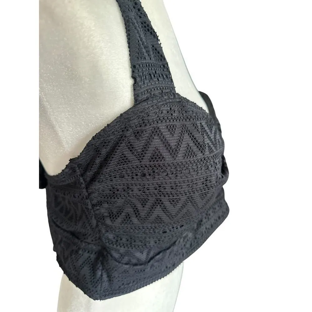 Torrid Bikini Top Womens 2 2X Swimsuit Swim Beach Resort Cruise Black Padded - Image 6
