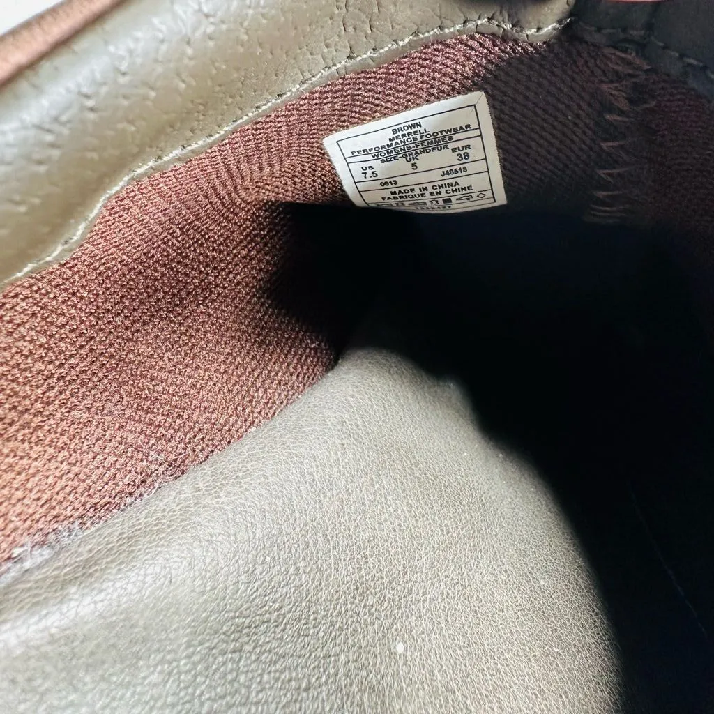 Merrell Woman Luxe Plunge Brown Leather Comfort Clogs Mule shoes sz 7,5 - Image 7