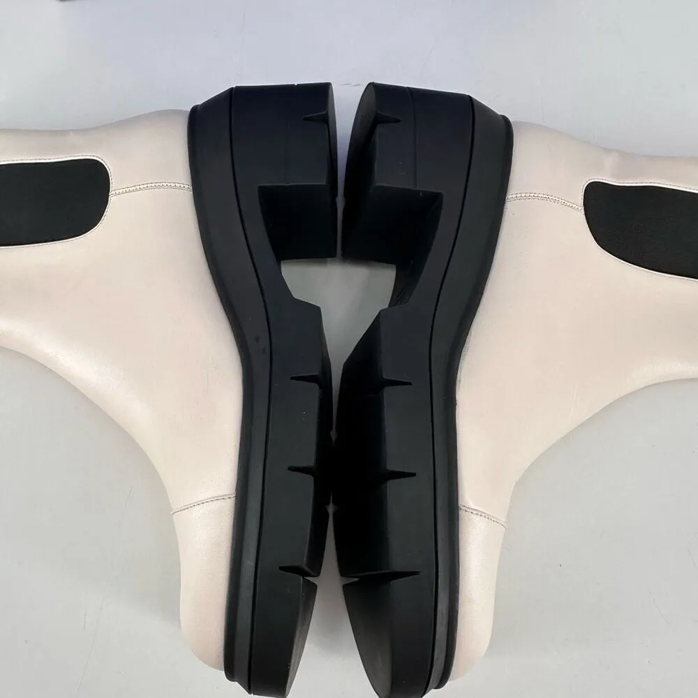 NIB STUART WEITZMAN Norah Oat Platform Block Heel Chelsea Boots EU 41.5, US 10.5 - Image 6