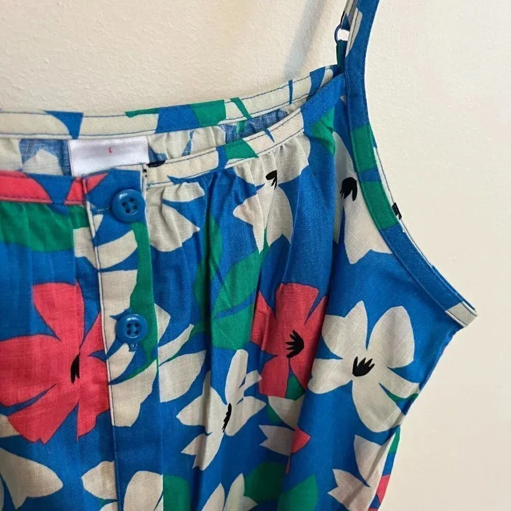 Hanna Andersson Women's Summer Swing Dress Blue Size L - Image 6