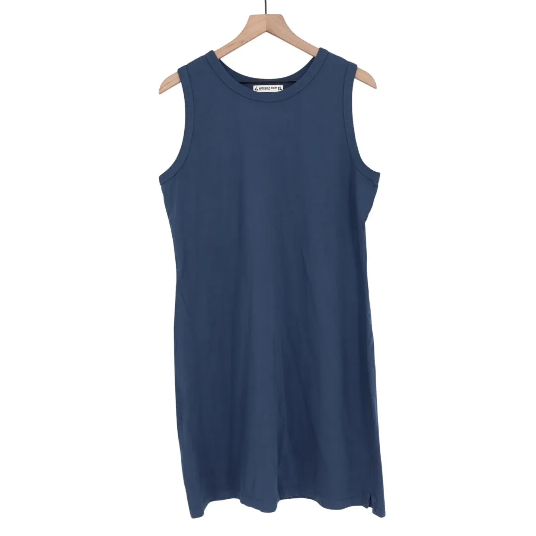 American Giant Women's Muscle Tee Dress Size XL Made in USA Bluefin Blue - Image 2