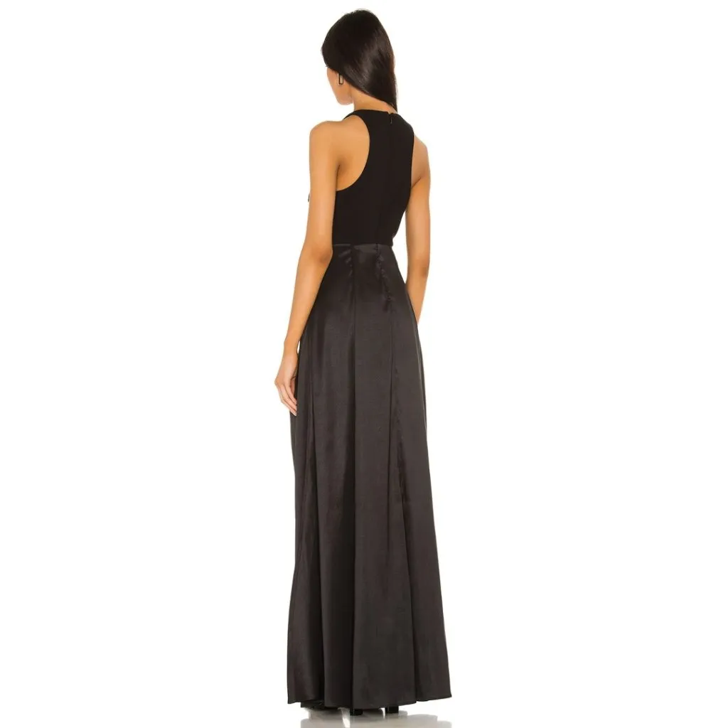 NWT Likely Mena Gown Size 6 Black Sleeveless Front Bow Back Zip Maxi Dress - Image 7