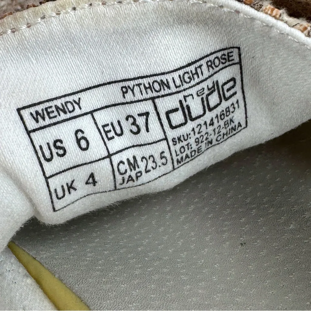 Hey Dude Wendy Python Snake Print Canvas Slip On Loafers Light Rose‎ Tan 6 - Image 10