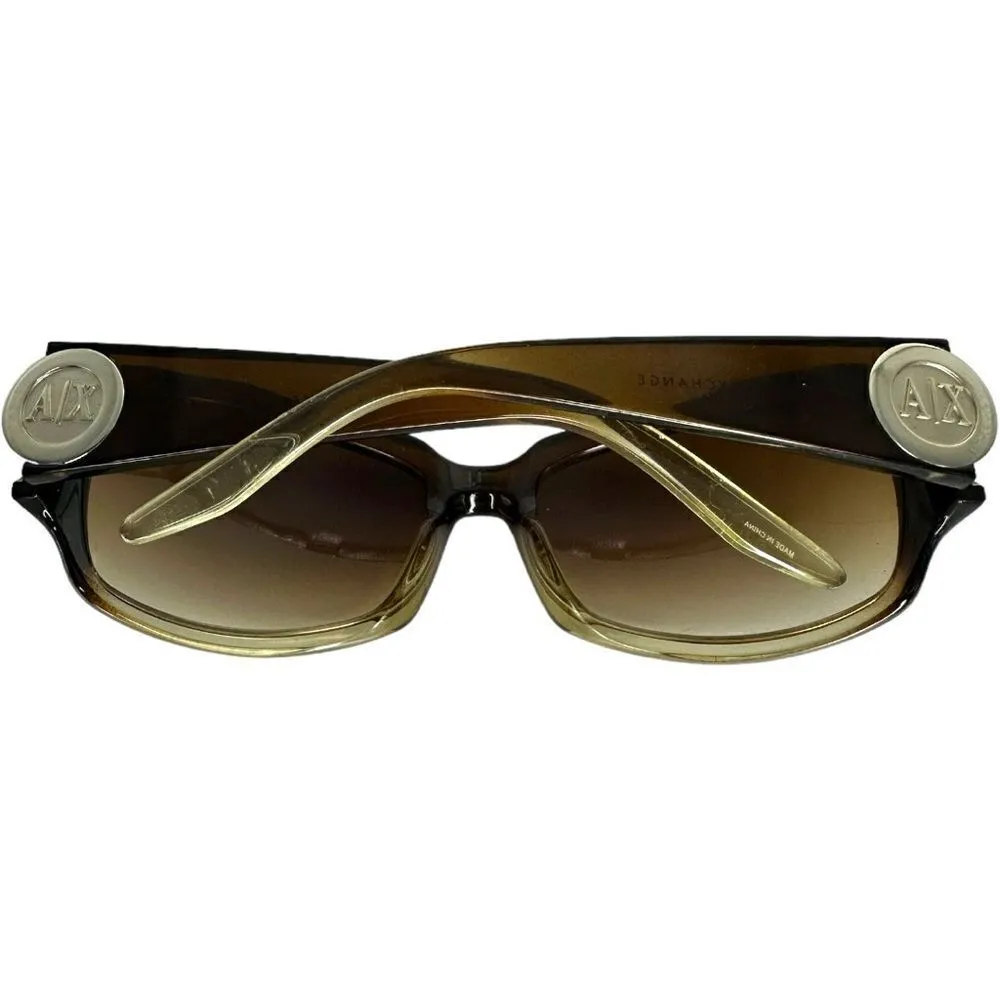 ARMANI EXCHANGE Oversized Sunglasses with Case Gradient Ombré EUC - Image 12