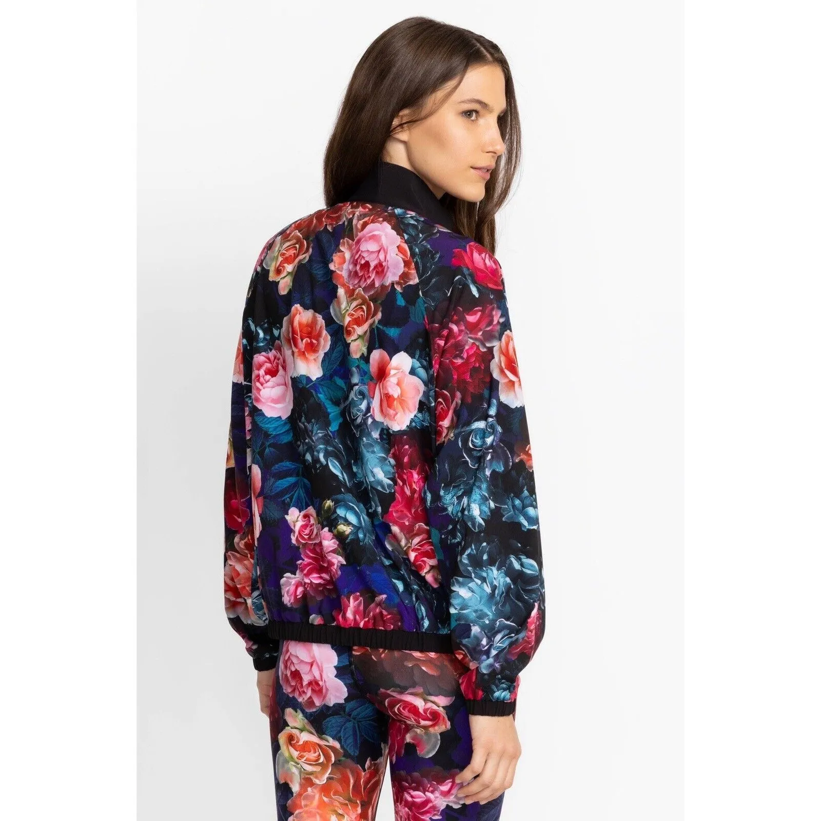 JOHNNY WAS ACTIVE STUDIO FULL ZIP JACKET Size XS But Oversized NWOT Floral $318 - Image 2