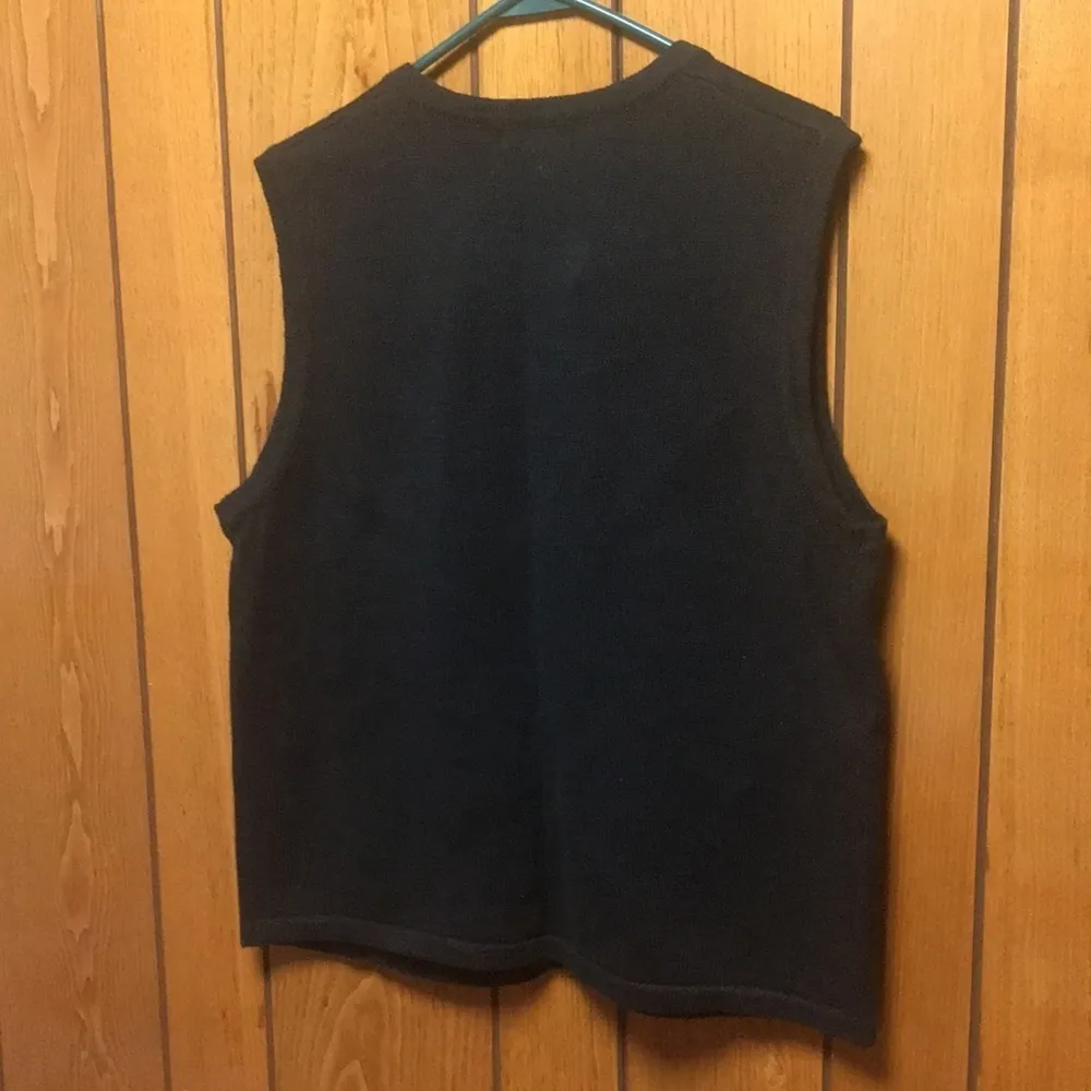 CDP & Co black poinsettia vest Size XL - Image 2
