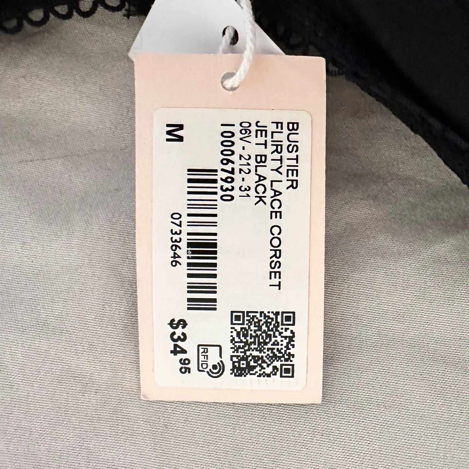 GARAGE‎ BUSTIER FLIRTY LACE CORSET BLACK Size Medium - Image 3