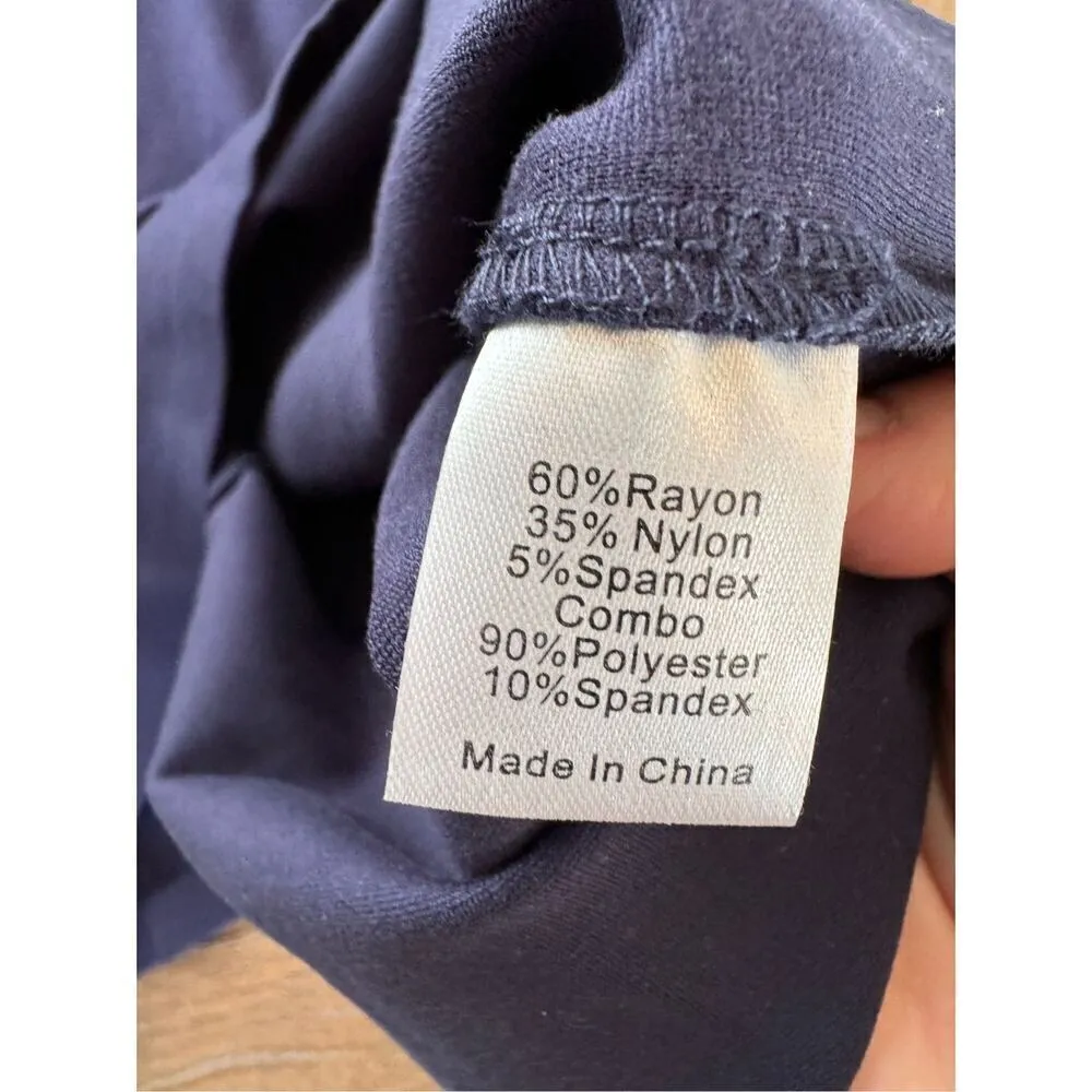 Tuckernuck Dress Women Navy Blue Cowgirl Suede Fringe Long Sleeve Size XSmall - Image 7