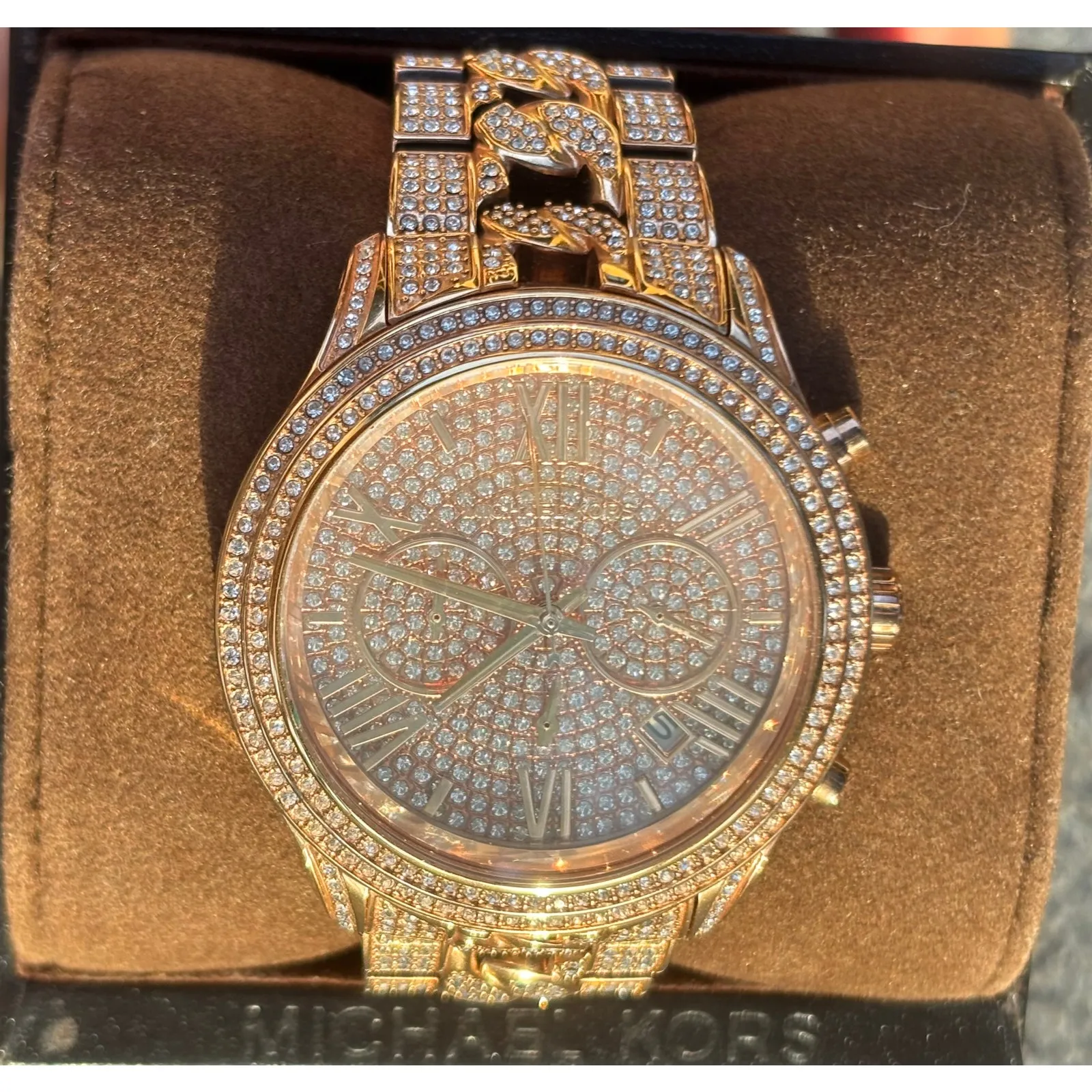 Michael Kors Watch MK5900 Oversized Rose Gold Pave Face and Band New NWT $550 - Image 2