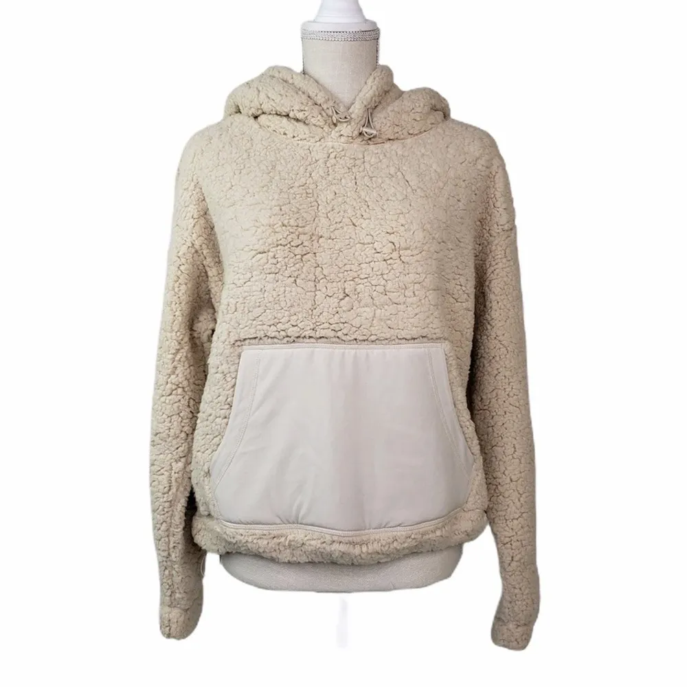 Zella Cassie Faux Shearling Oversized Hoodie NEW - Image 4