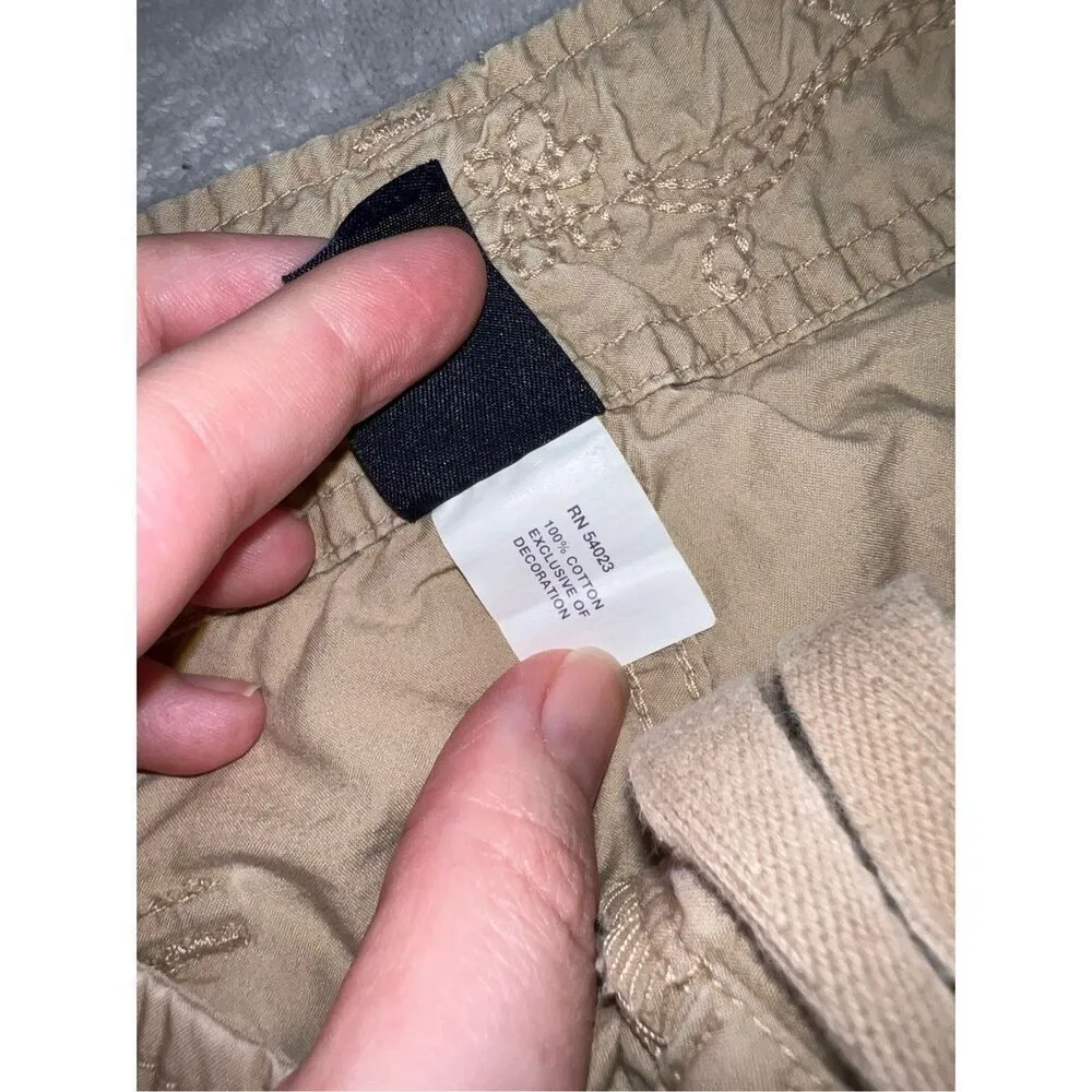 WOMENS GAP Khaki Longer Cotton Shorts 8 - Image 7