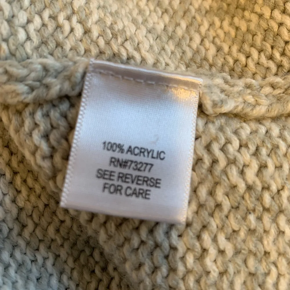 Apt. 9 Women’s Medium Gray Open Front Button Mock Neck Warm Cardigan Sweater - Image 7