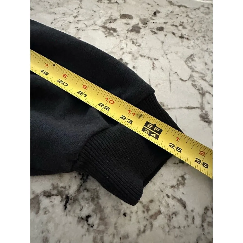 THE BODY CO WOMEN'S 1/2 ZIP LONG SLEEVE HOODED SWEATSHIRT Dark Gray MEDIUM M - Image 11