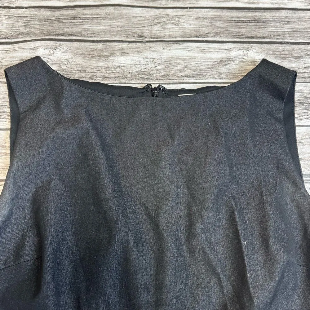 Cache Contour Collection Womens Sleeveless Belted Pencil Dress 12 Dark Grey Gray Gold - Image 4