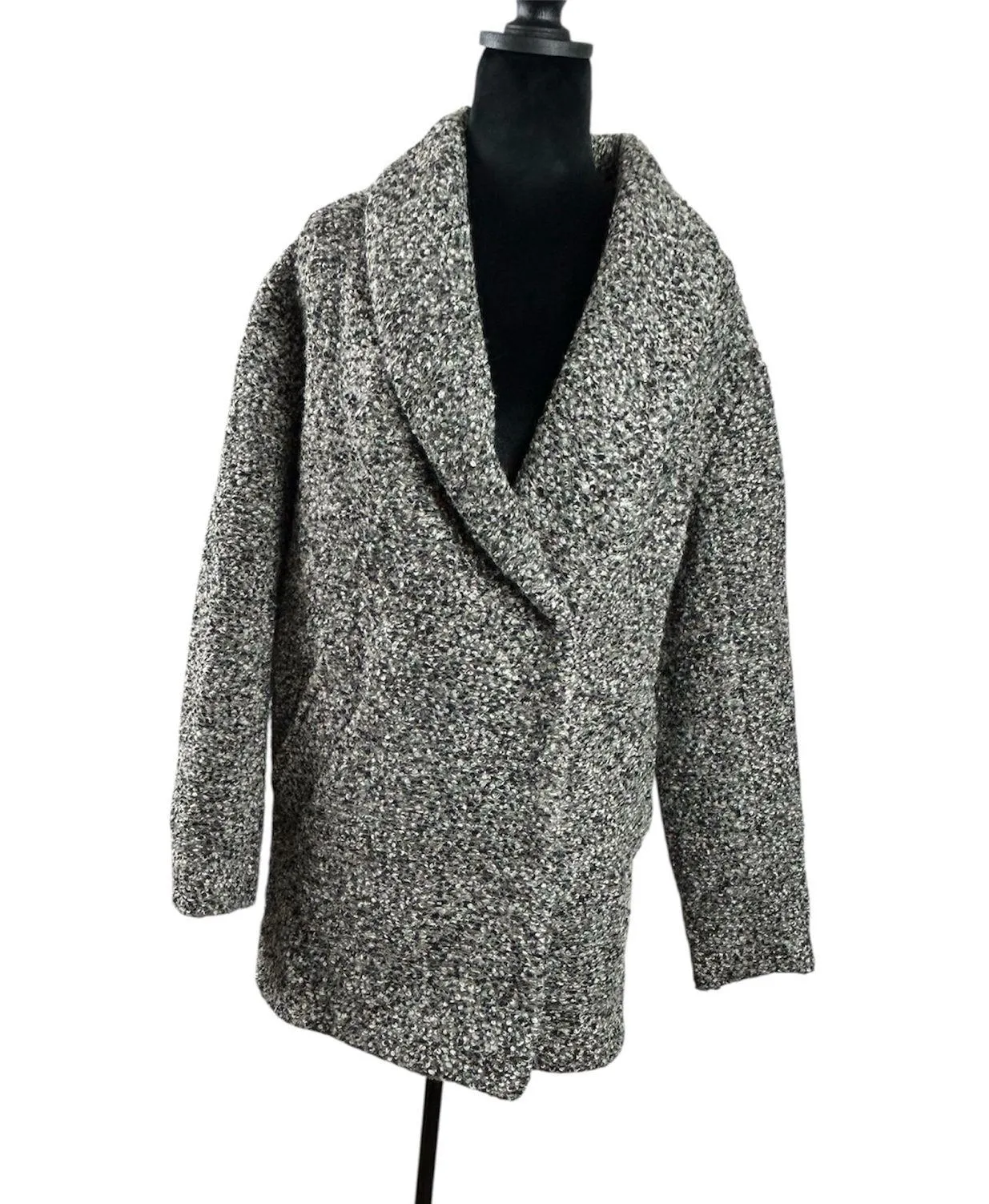 Abercrombie & Fitch black and gray textured jacket  - Image 3