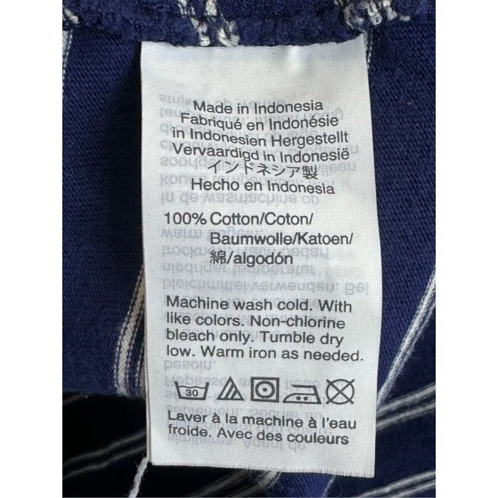 Madewell Short Sleeve T-Shirt Dress Mini Striped XXS Navy Blue White Round Neck - Image 8