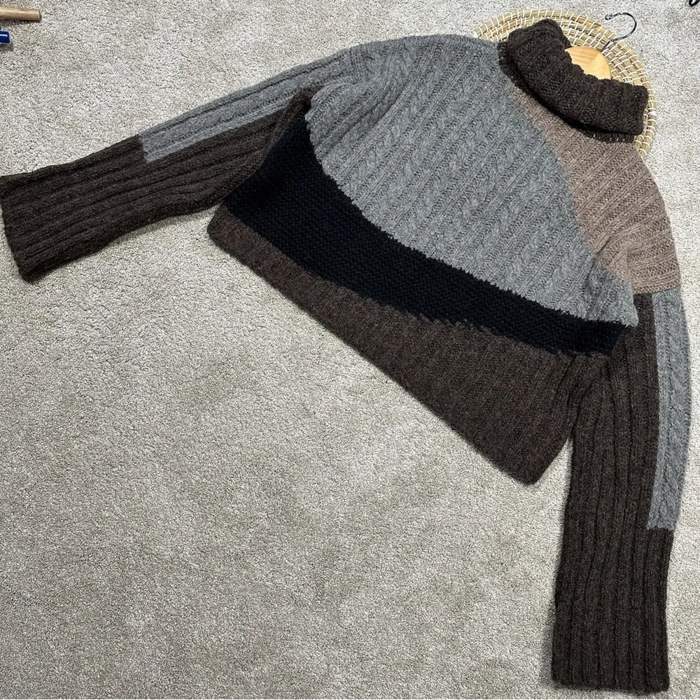 Sweaty Betty Weekender Roll Neck Jumper Chunky Sweater Wool Alpaca Blend Size M - Image 9