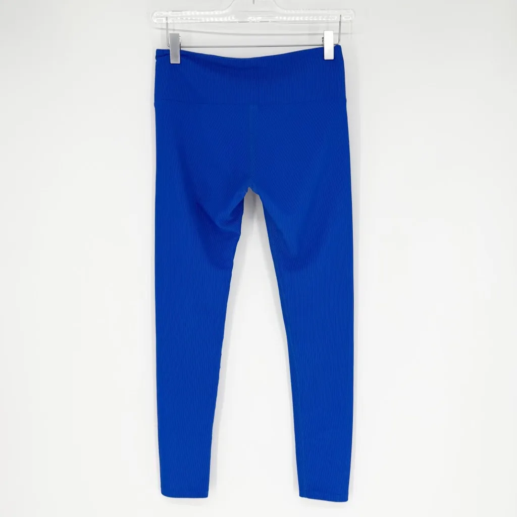 Noli Ribbed Crossover Waist Leggings S Blue - Image 3