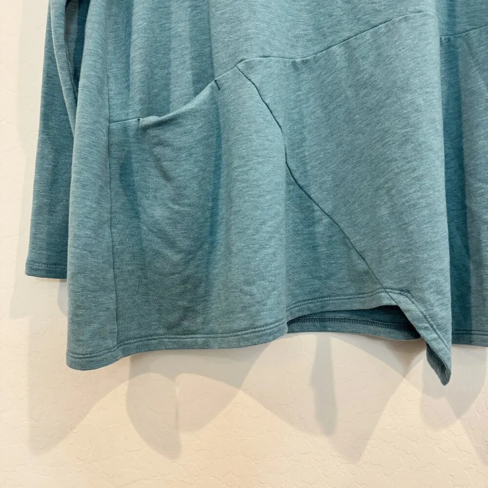 J. Jill Pure‎ Jill Luxe Tencel Turtleneck Top Blue Size M - Image 3