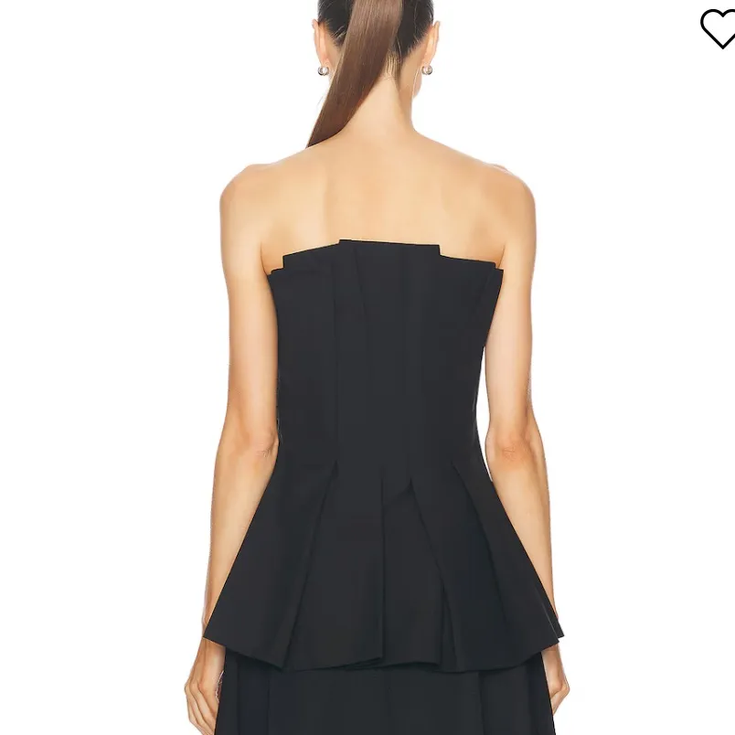 Rohe Tulip crepe pleated structured corset top 36 NEW Black - Image 10