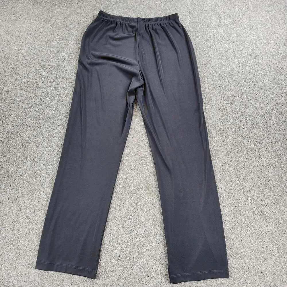 EasyWear By Chicos Womens Pull On Pants 0 Gray Knit Elastic Waist Soft Shirred - Image 6