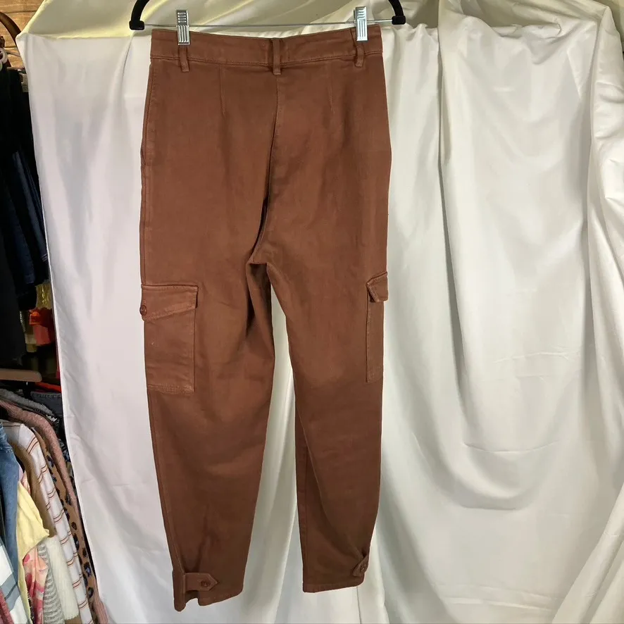 Wilfred Free Womens Cargo Pants Size 6 Brown Cotton‎ Blend Utility Trousers - Image 10