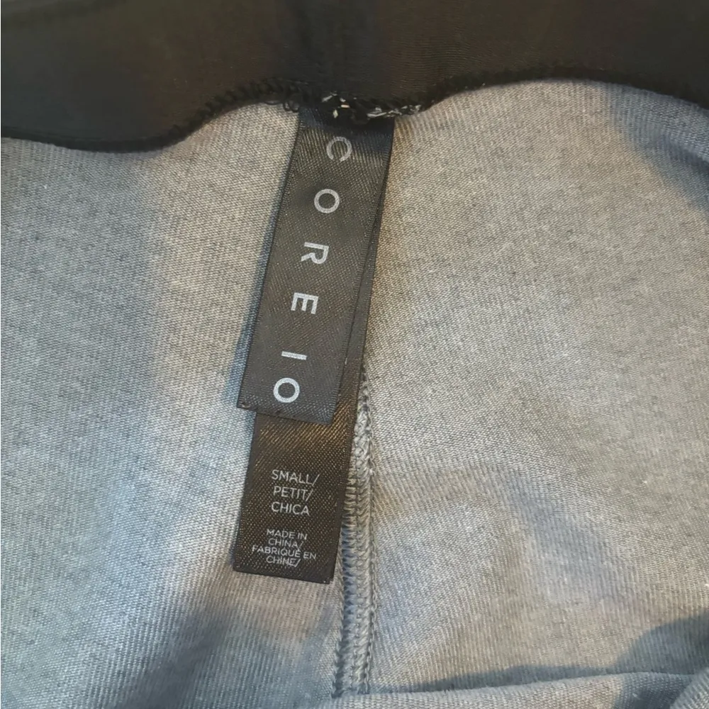 Core 10 Size Small Gray Leggings with orange/peach logo waist is 13,inseam 26 - Image 5