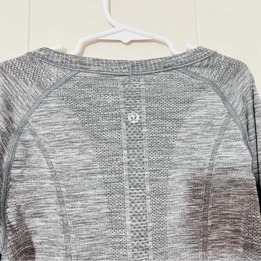 Lululemon Womens Swiftly Tech Running Shirt Gray Long Sleeve Size 4 - Image 5