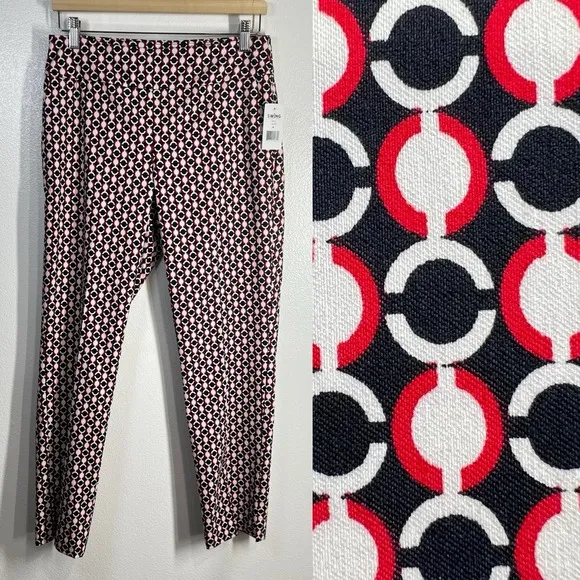 Swing Control Golf Pants Medium Red Black Coin Print Pull On Ankle Sports Casual - Image 2