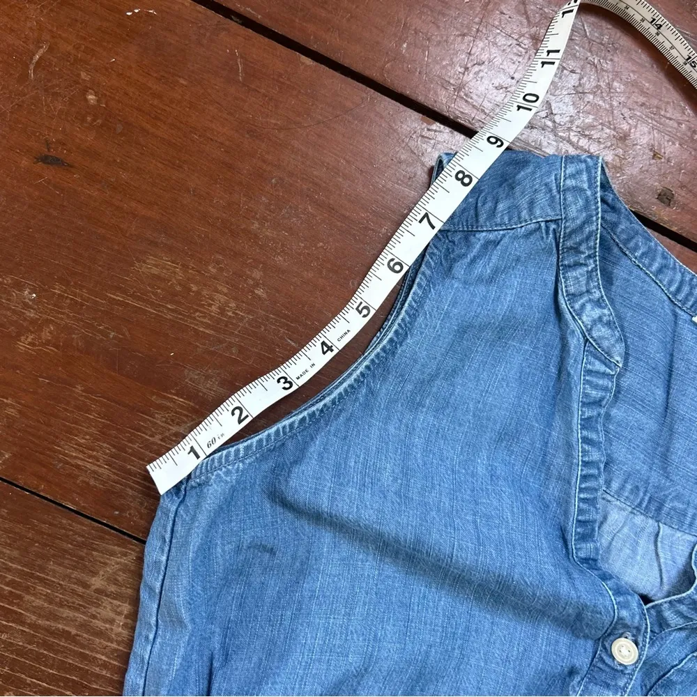 GAP Blue Denim Mini Dress - Image 8