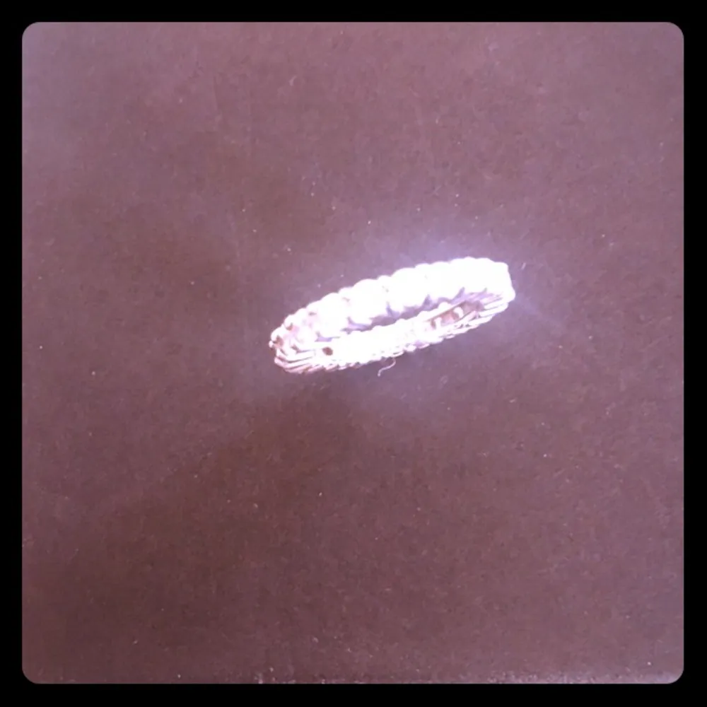 Sterling silver simulated diamond band🔹🔹🔹ring - Image 3