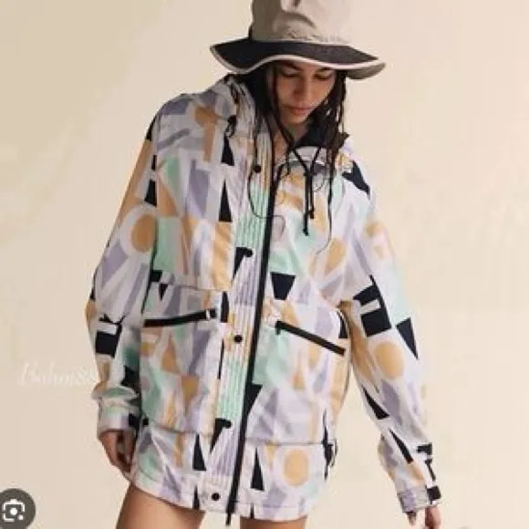 NWT Free People Movement Singin’ In The Rain Printed Packable Jacket - Image 3