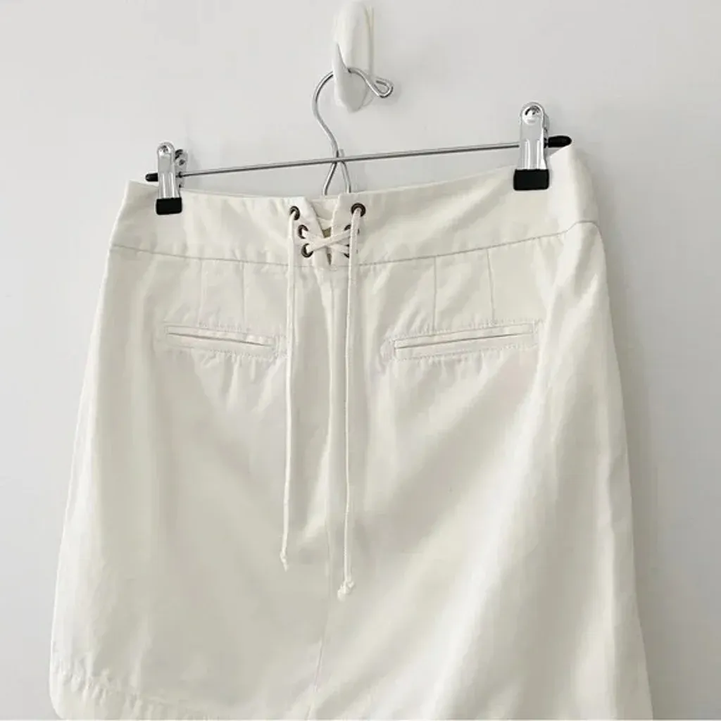 J.Crew Vintage Y2K Classic Twill Chino Mini Skirt White Size 0 - Image 7
