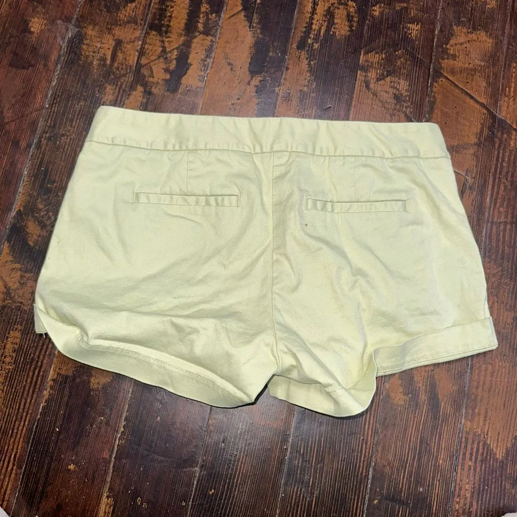 J Crew business casual flat front light yellow size 2 shorts - Image 2