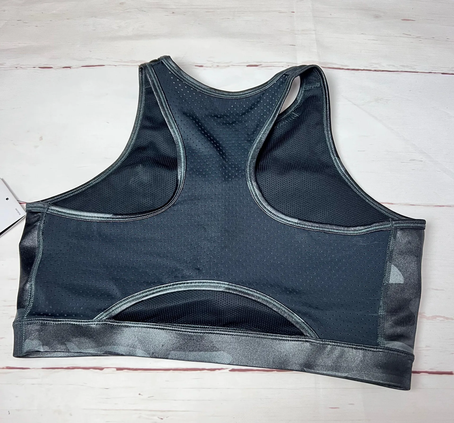 Women’s Black Camo Athletic Sporty Racerback Bra Sz L - Image 10