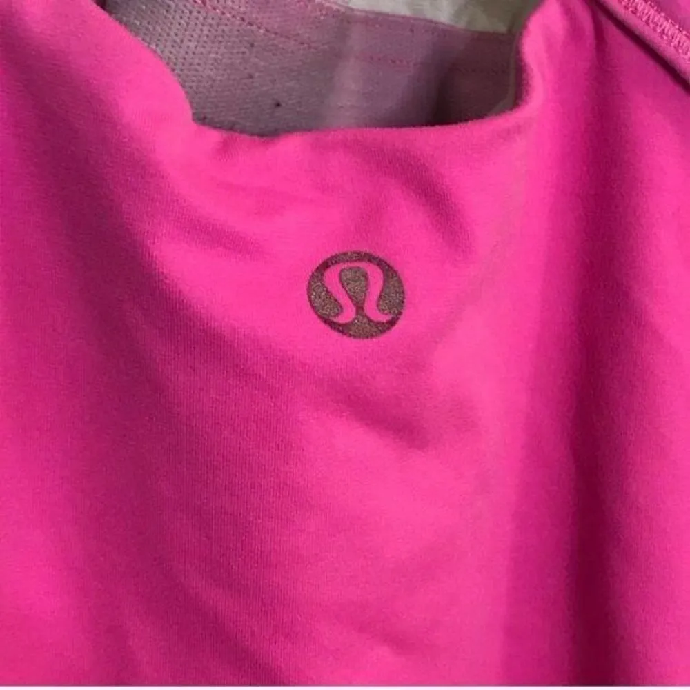 Lululemon Pink Run: Fast Track Tank w Bra - Image 7