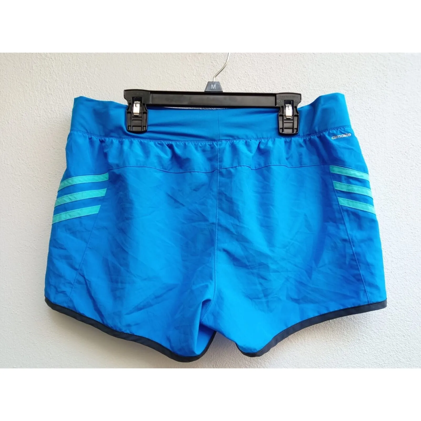 Adidas Workout Shorts Women's Blue Climalite Athletic Running Gym Size Medium - Image 6