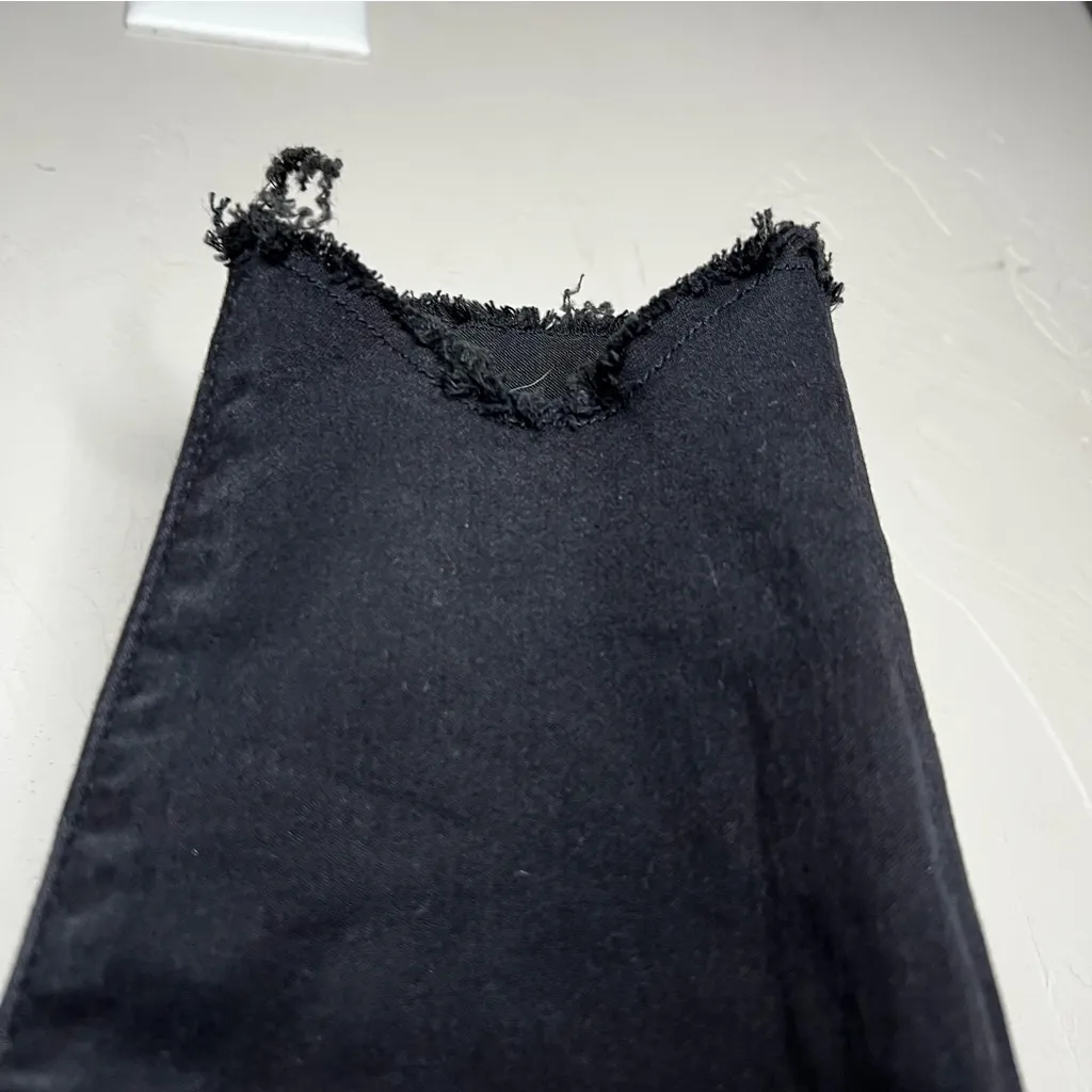 Kut from the Kloth Black Carlo Ankle Skinny High Rise Raw Hem Denim Jeans - Image 10