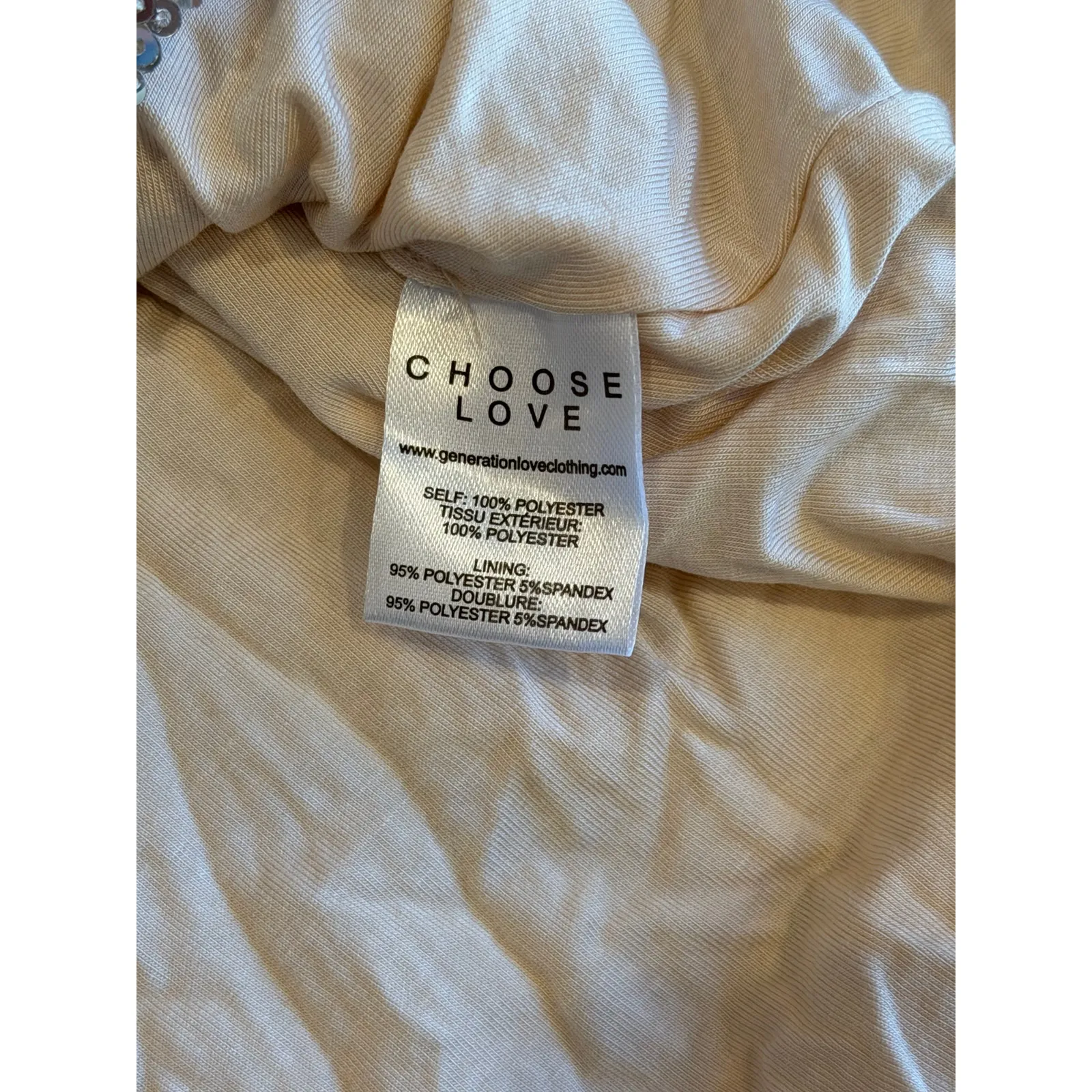 NEW NWT Generation Love Tina Sequin Top Argento size XXS - Image 6