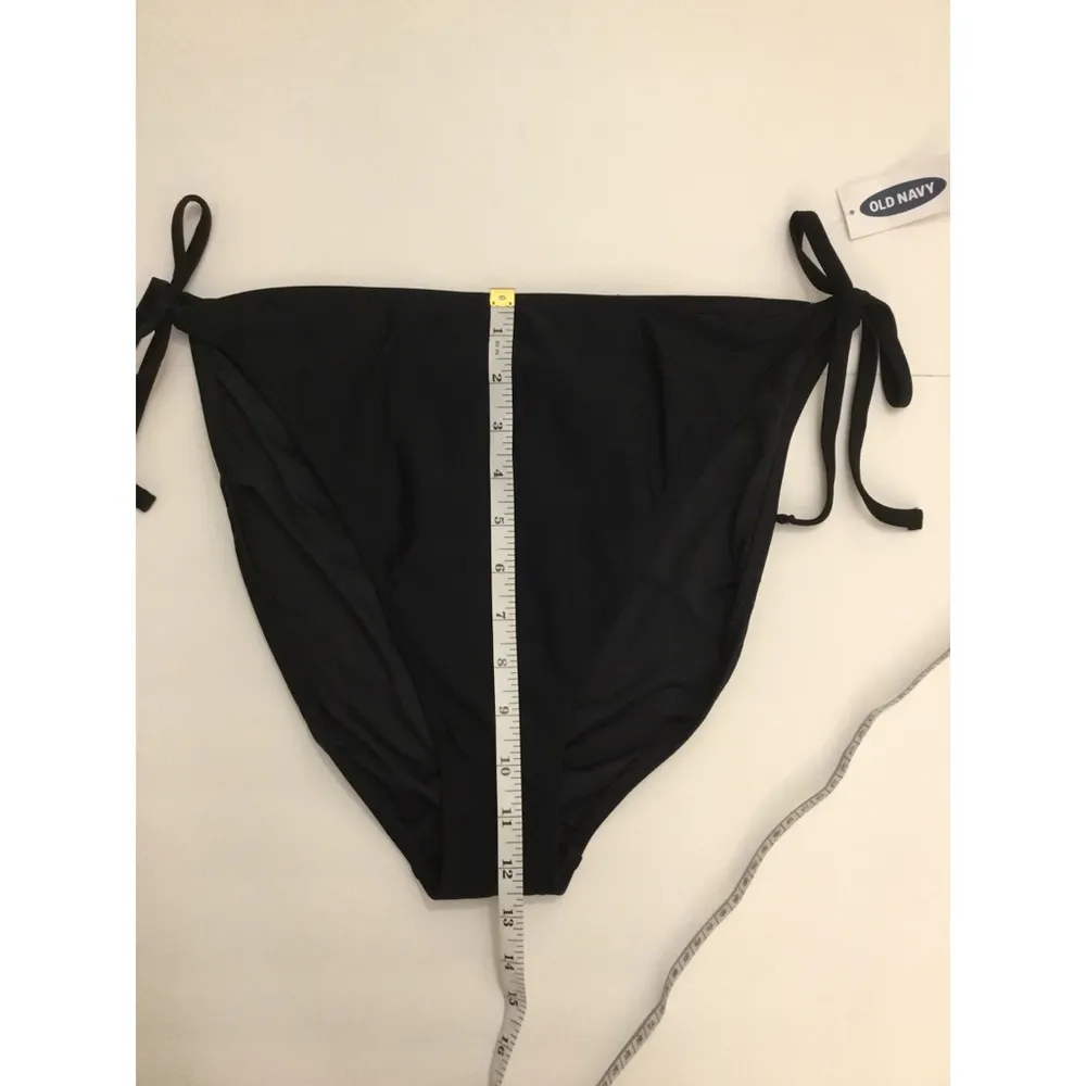 Old Navy Black Low Rise String Bikini Swim Bottoms Sz 1X… - Image 7