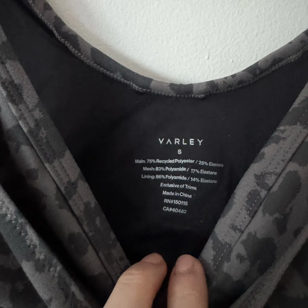 Varley S Let's Move Kellam Bra in Blackened Distorted Animal - Image 3