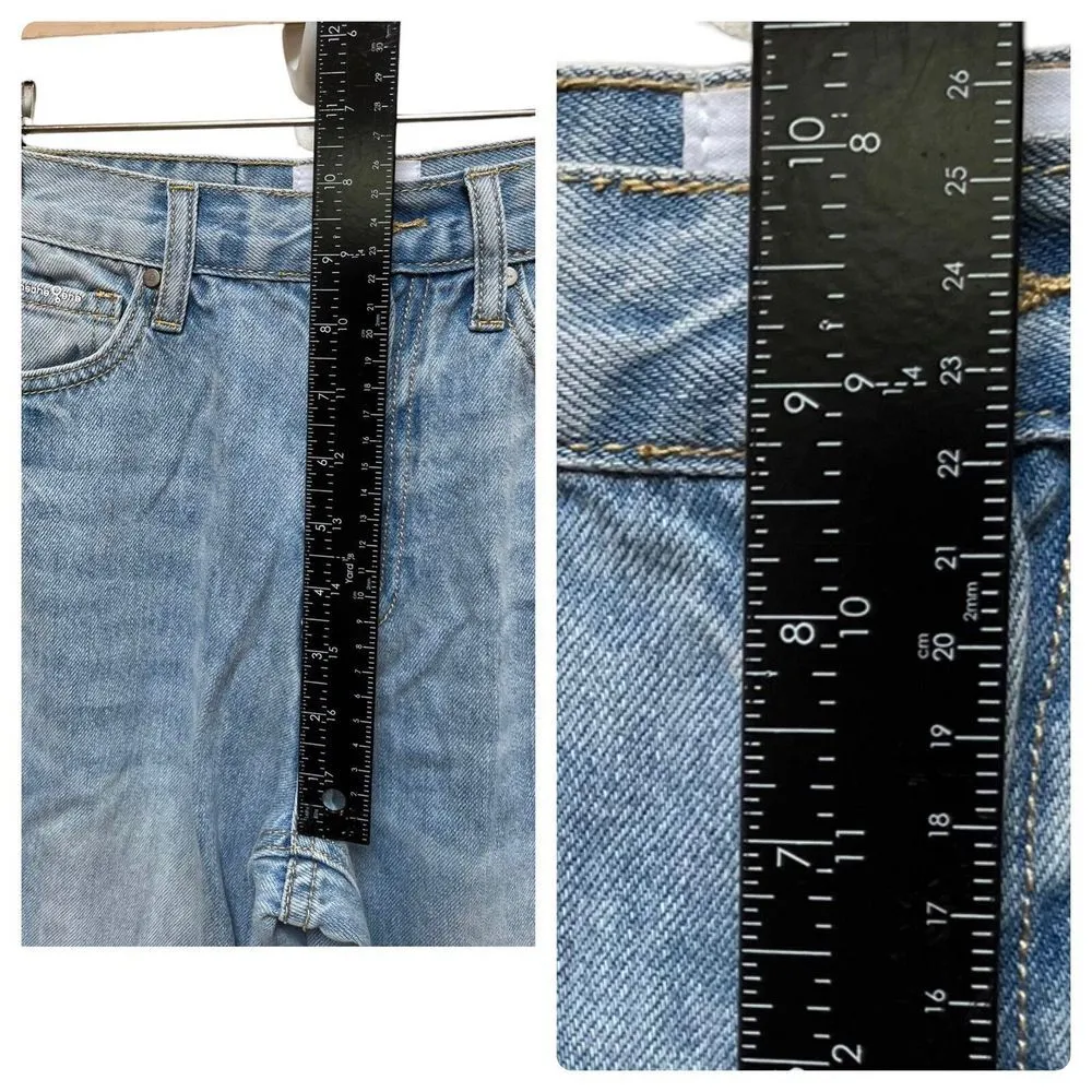 Insane Gene Light Wash Cotton Raw Hem Straight Jean Size 0/23 Blue - Image 6