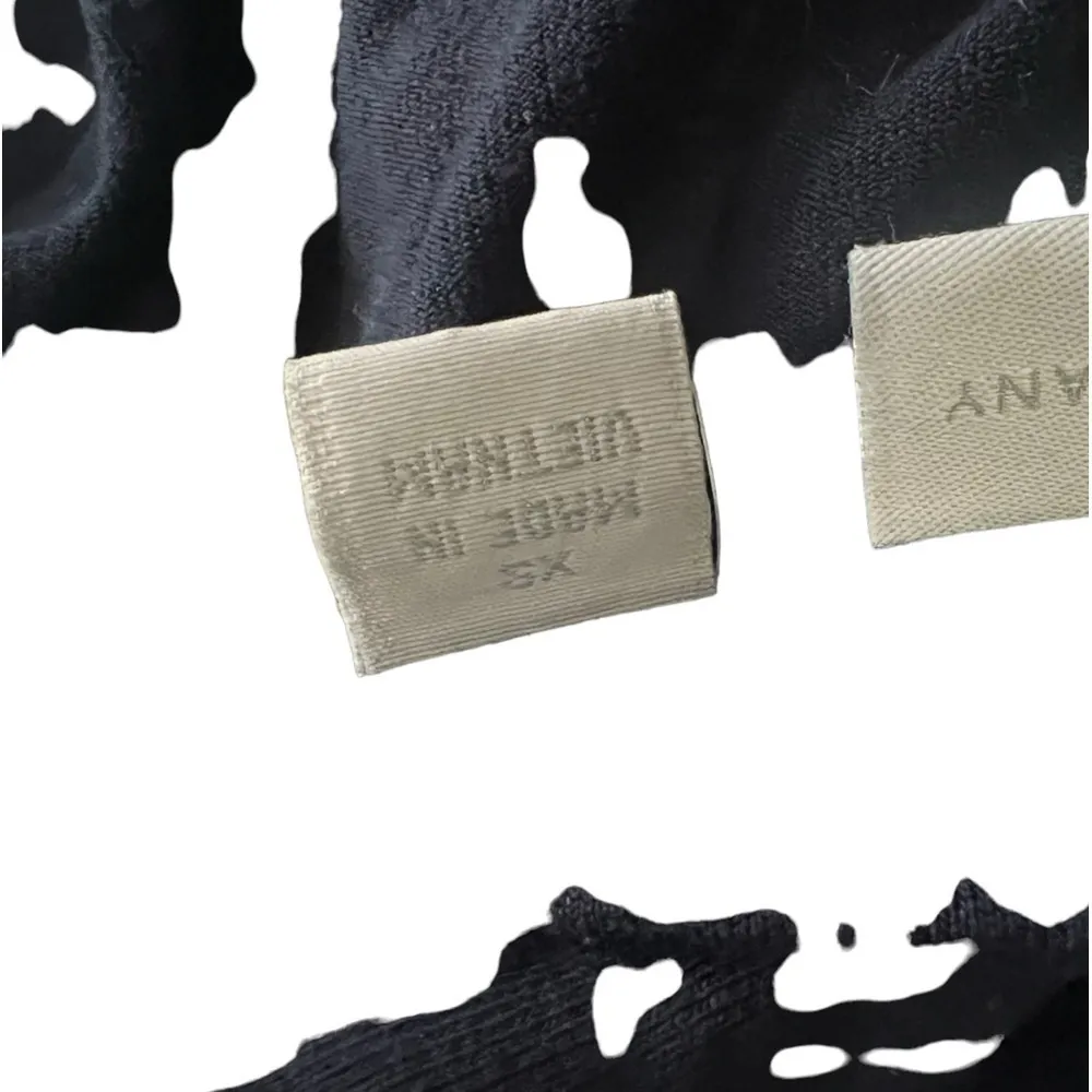 NY & Co Sleeveless Blouse Top XS Black Zip‎ Front Career Casual Tank - Image 3