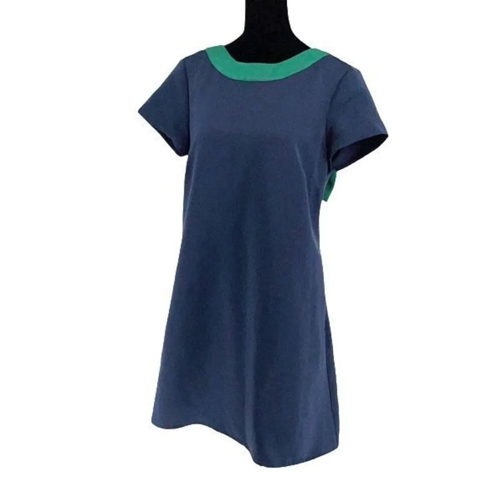 Sail to Sable x Style Charade Allie Bow Back Fit &‎ Flare Dress Navy Small NWT - Image 2