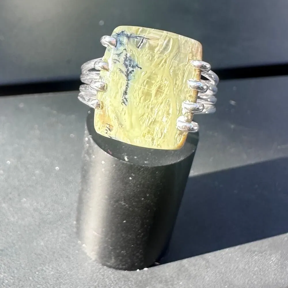 Tanzania Imperial Opal Sterling Silver Ring Green - Image 3